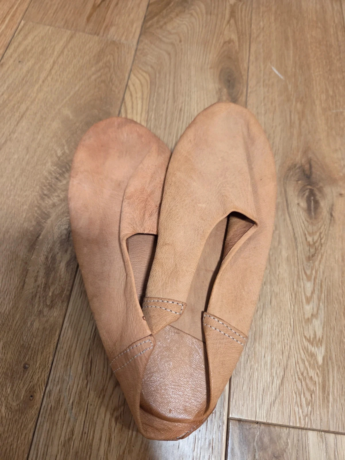 Babouches cuir beige 37 / 38